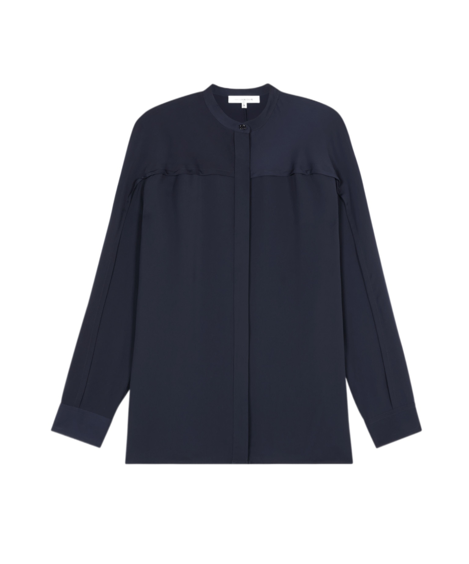 MAISON KITSUNÉ PLEAT-DETAIL COLLARLESS SHIRT