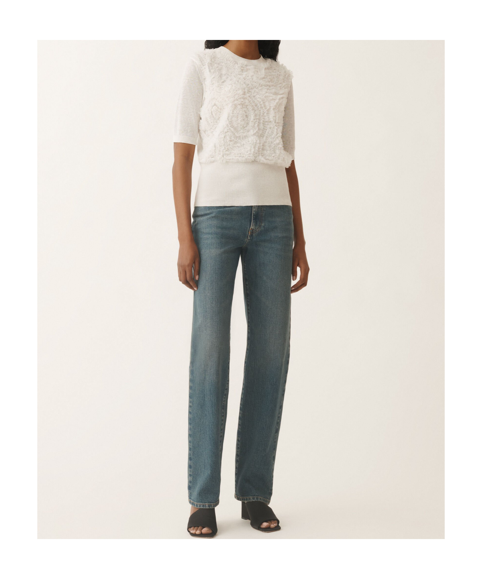 FABIANA FILIPPI RUFFLE-DETAIL TOP
