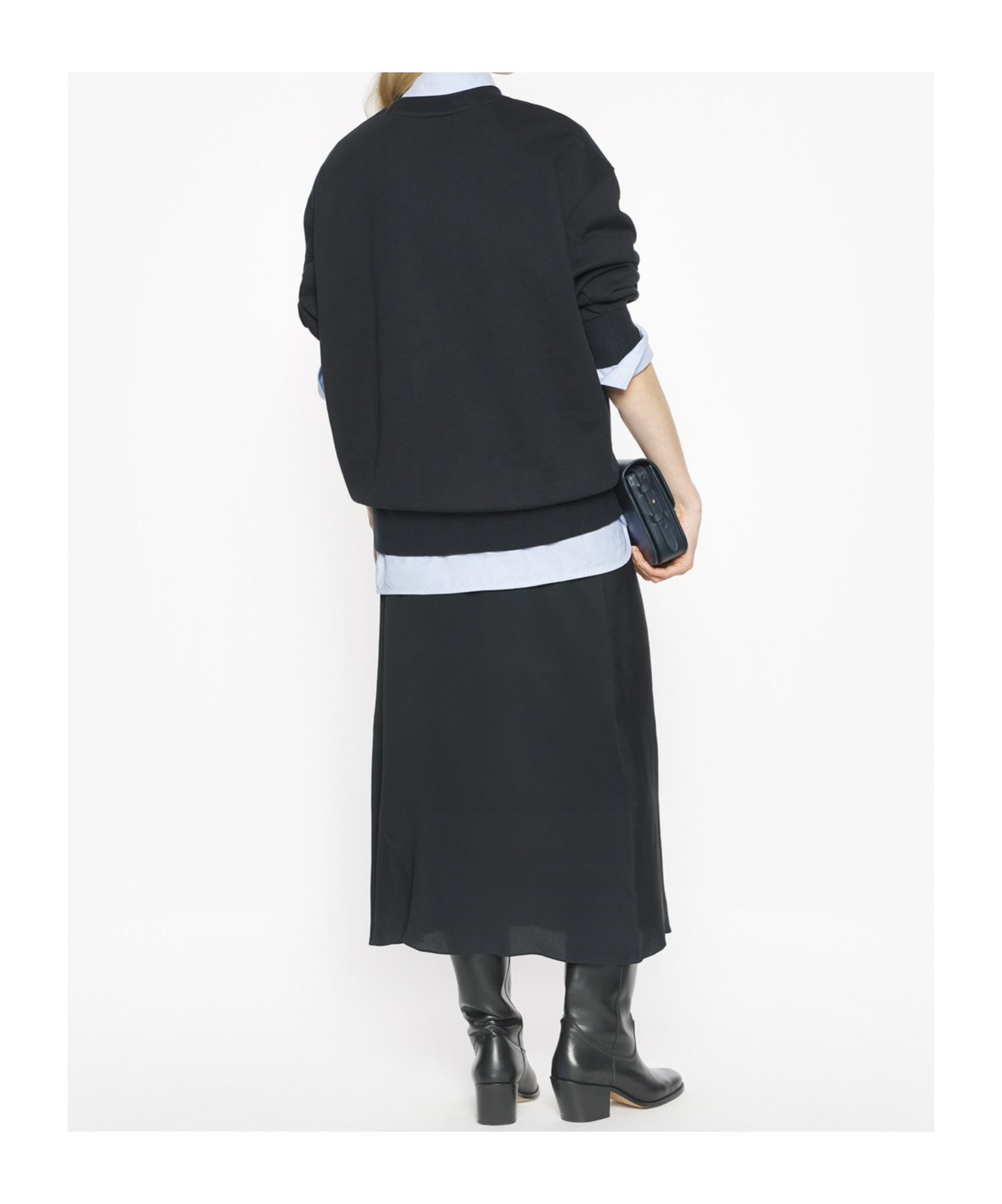Maison Kitsuné Baby Fox-patch Crew-neck Sweatshirt In Black