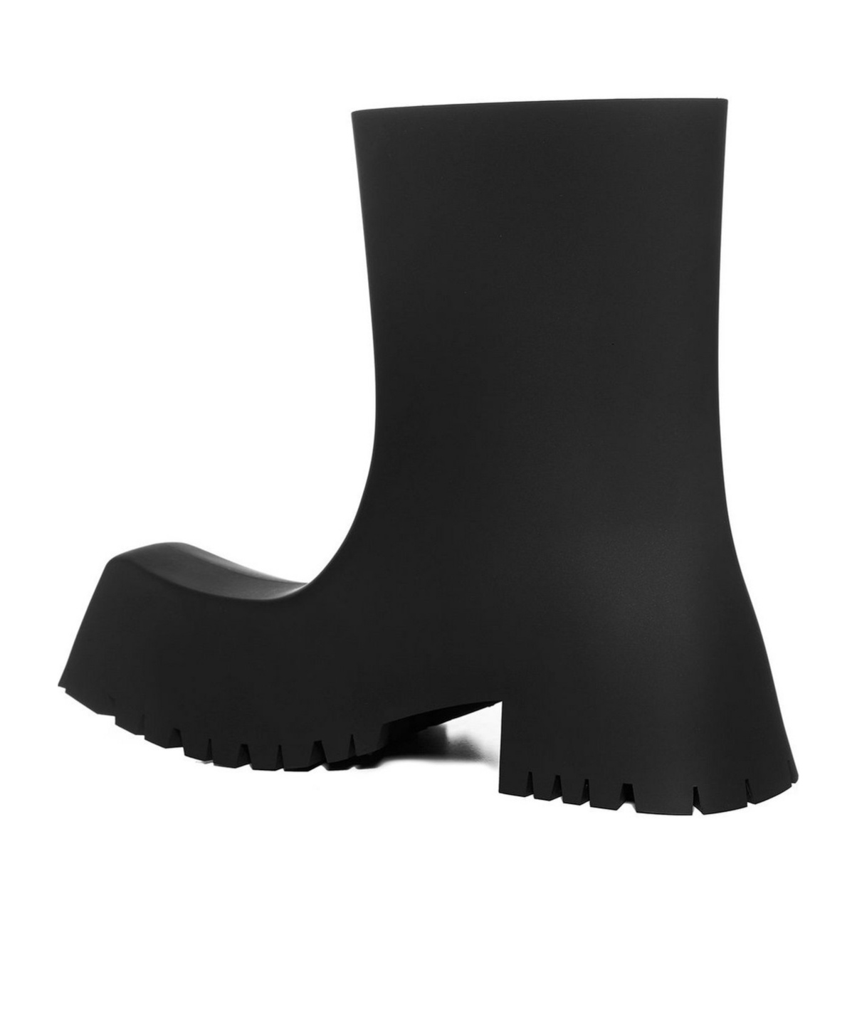 Balenciaga Sculptural Black Boots With Chunky Sole In Black