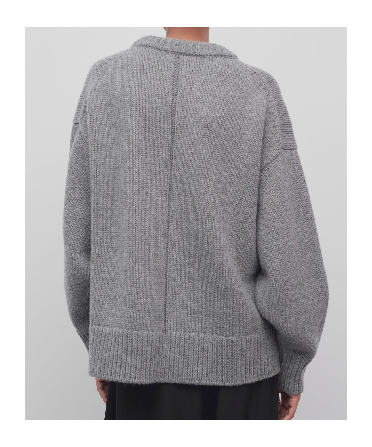 The Row Drop-shoulder Crewneck Jumper In Gray