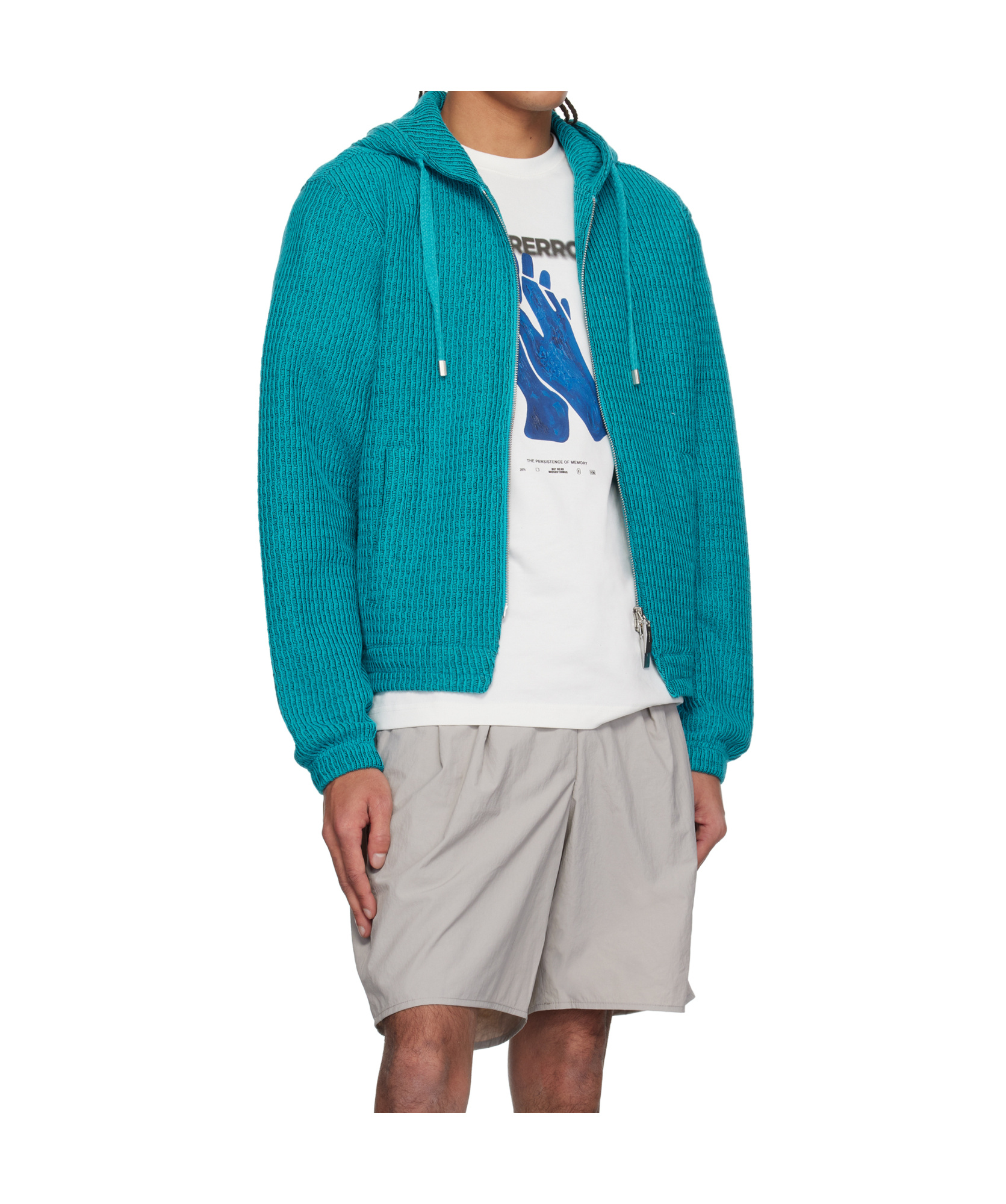 Ader Error Blue Lunel Zip-up Product. 30 Hoodie In Green