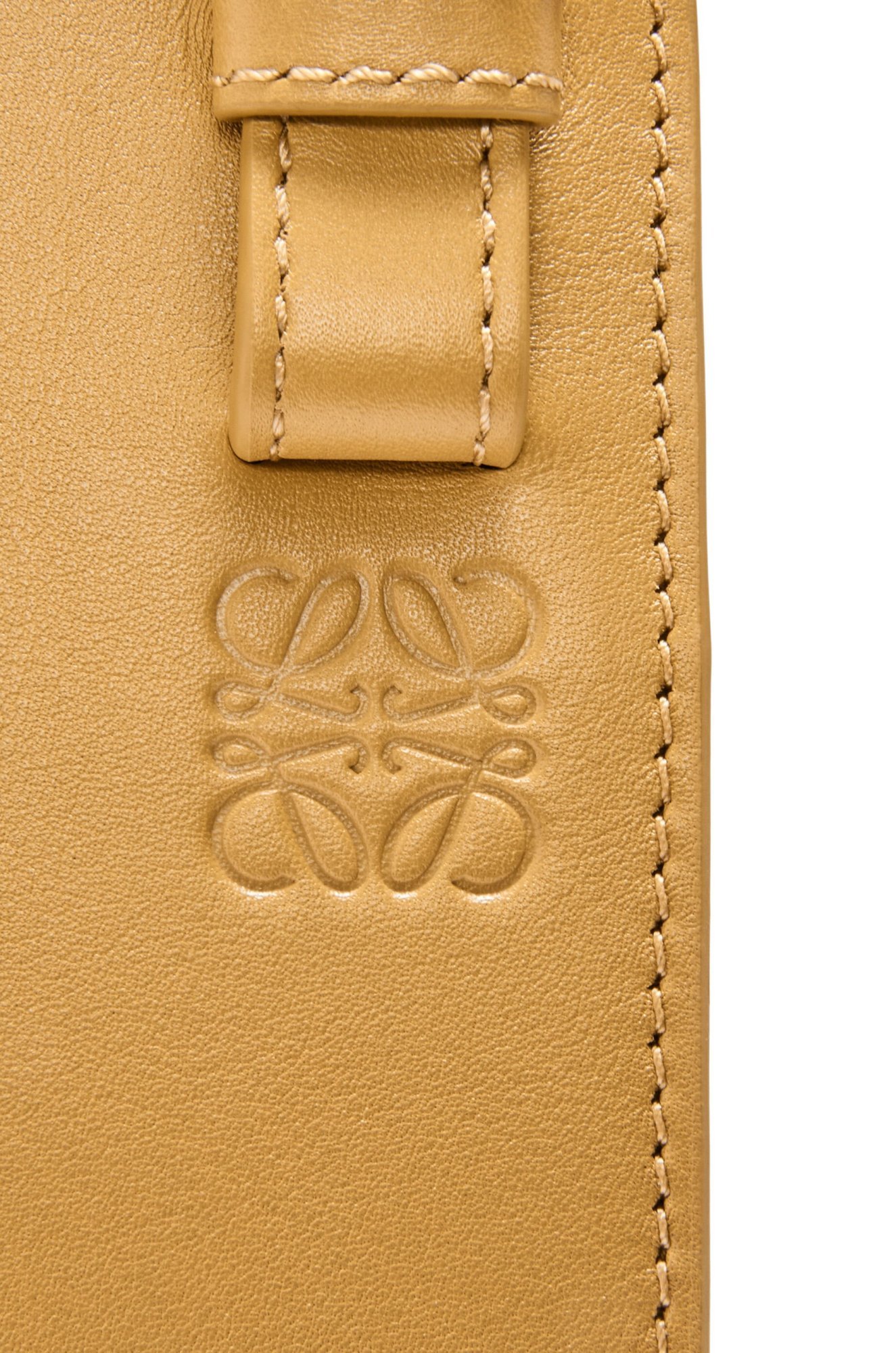Loewe Hammock Slice Bag In Shiny Calfskin In Yellow