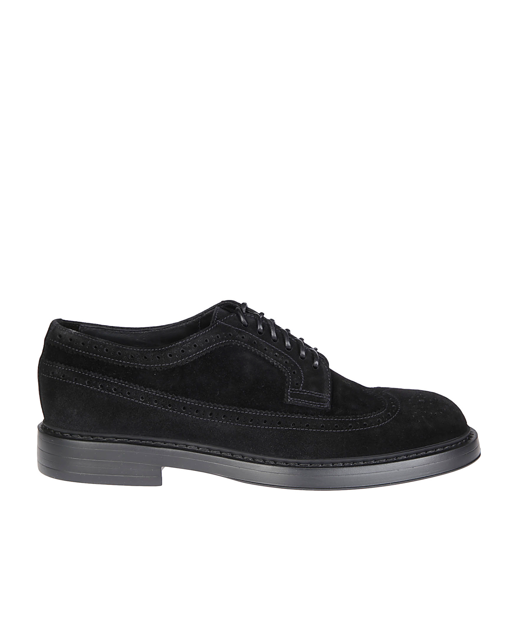 Doucal's Swallowtail Derby Shoes In Black