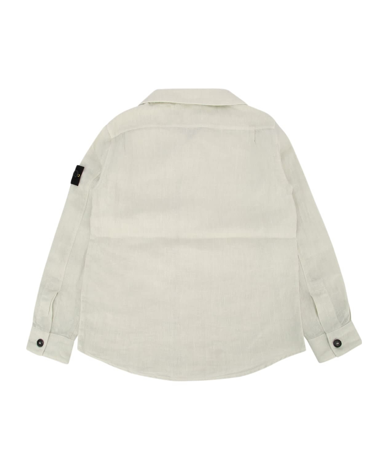 Stone Island Compass-badge Shirt In White