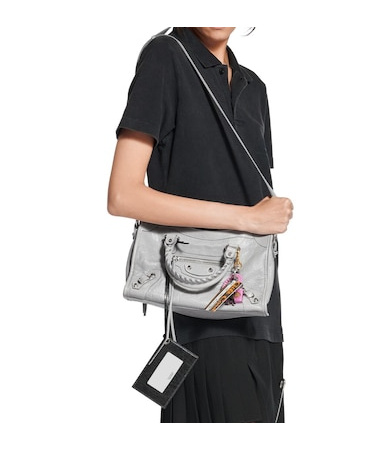 Balenciaga Le City Small Arena Leather Crossbody Bag