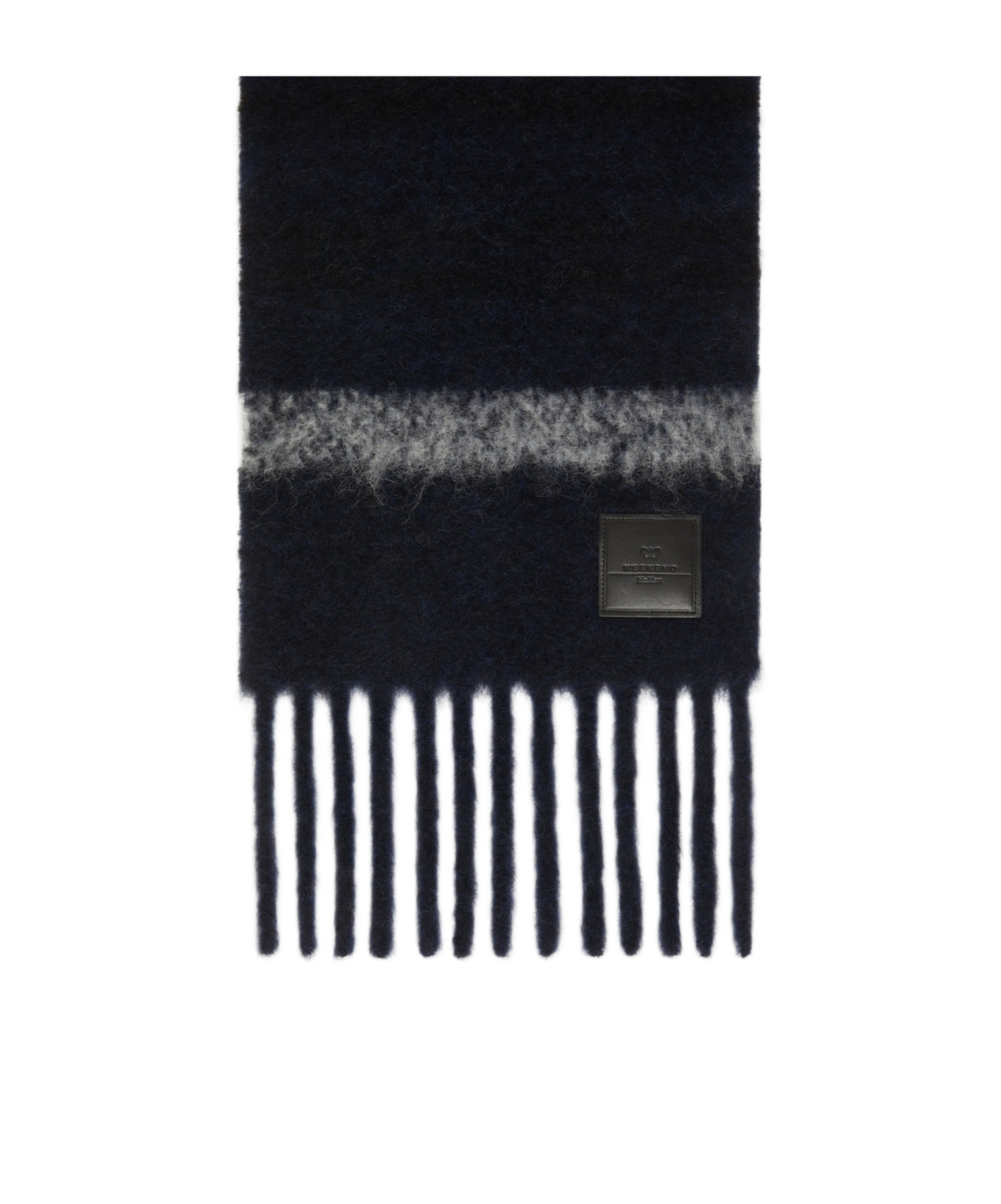 Weekend Max Mara Fringed Scarf In Black