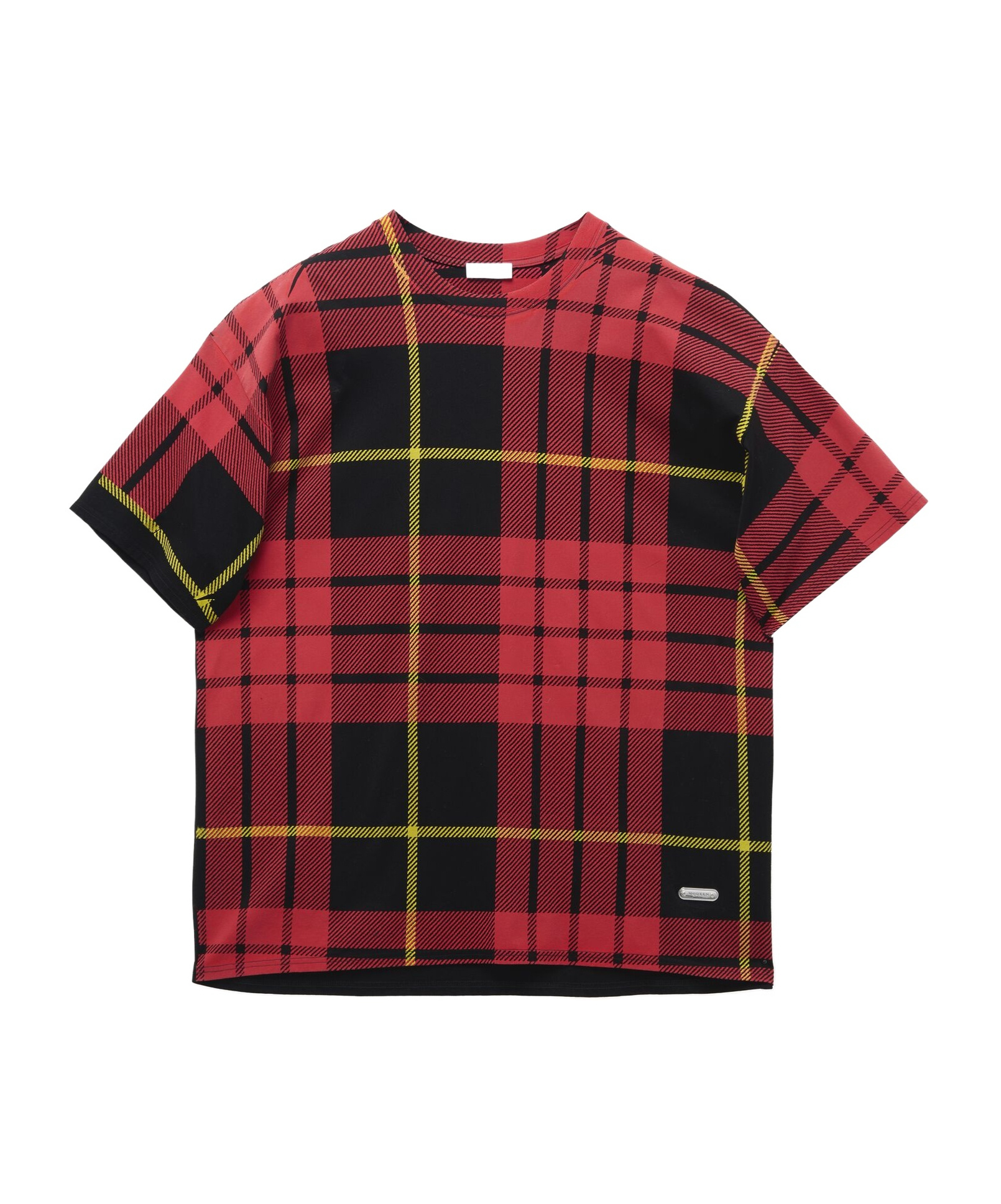Alexander Mcqueen Mcqueen Tartan Plaid Cotton T-shirt In Red