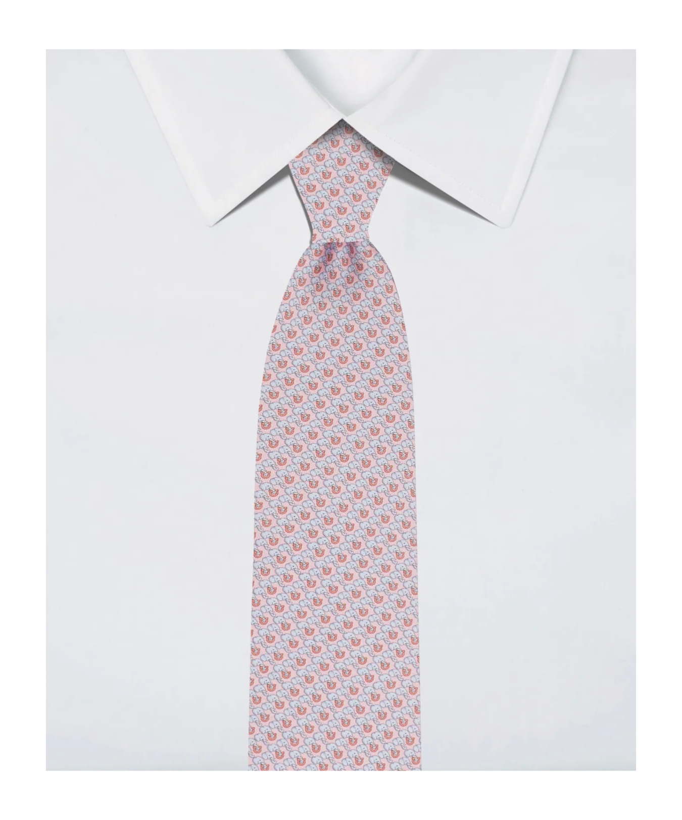 Ferragamo Elephant Print Silk Tie