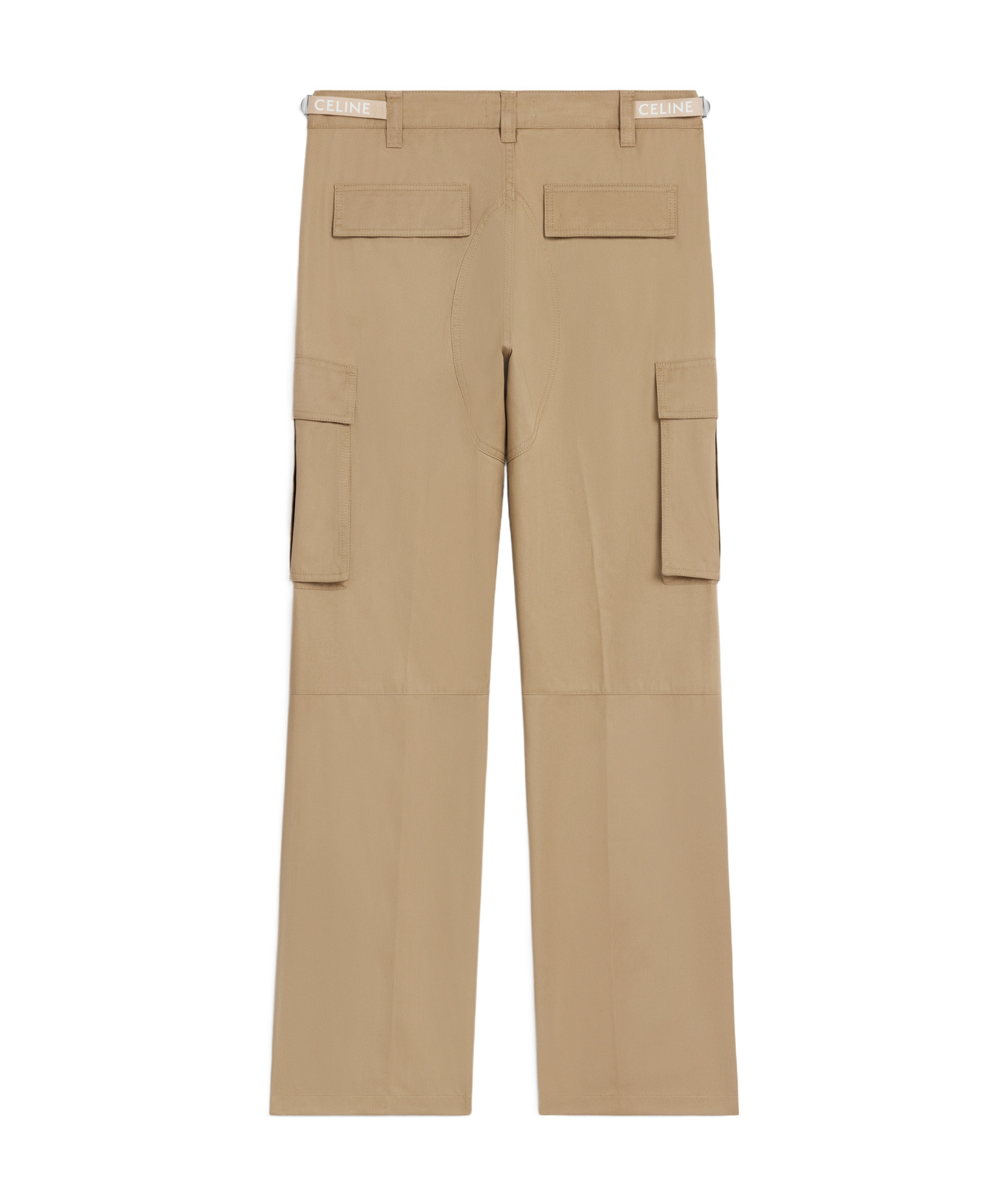 Celine Cotton Blend Cargo-trousers In Brown