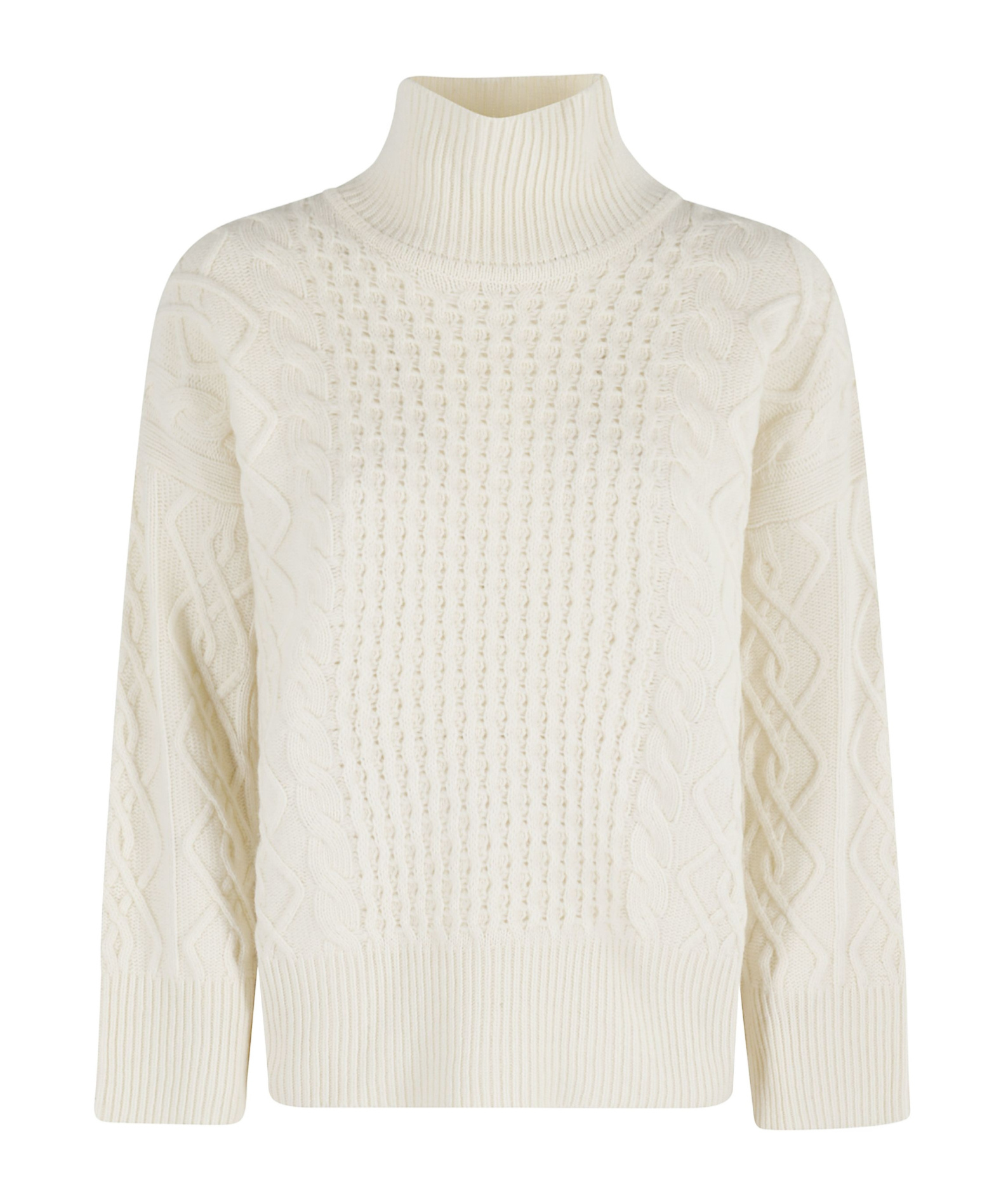 Ermanno Firenze Turtleneck Long-sleeved Sweater In White