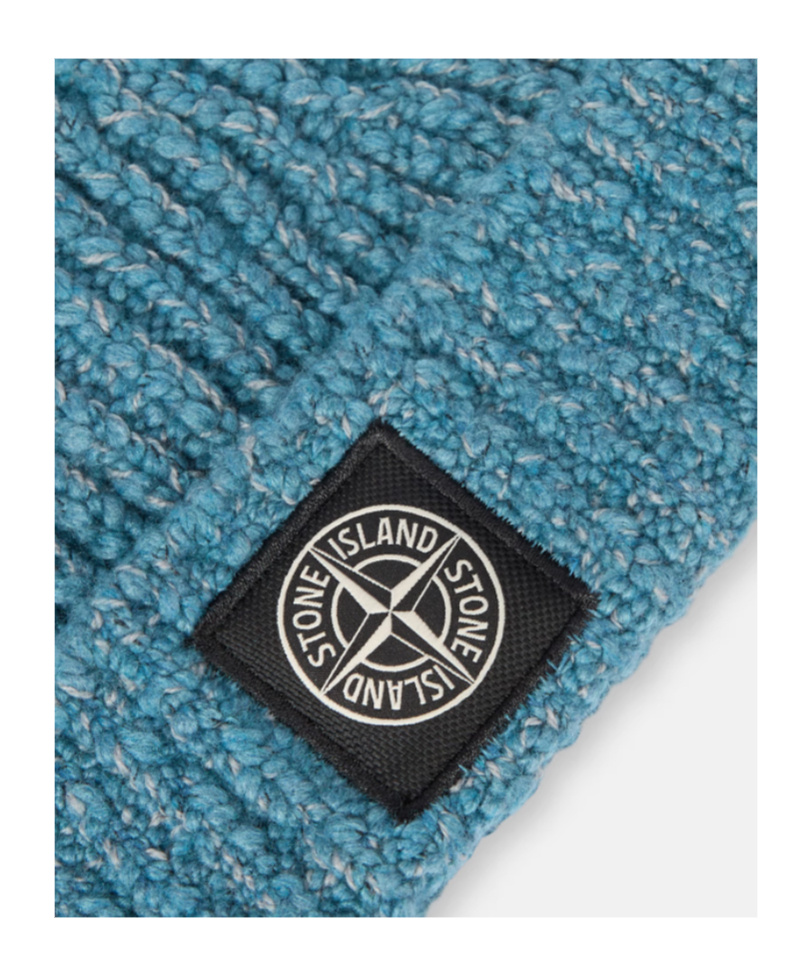 Stone Island Compass Patch Hat In Blue