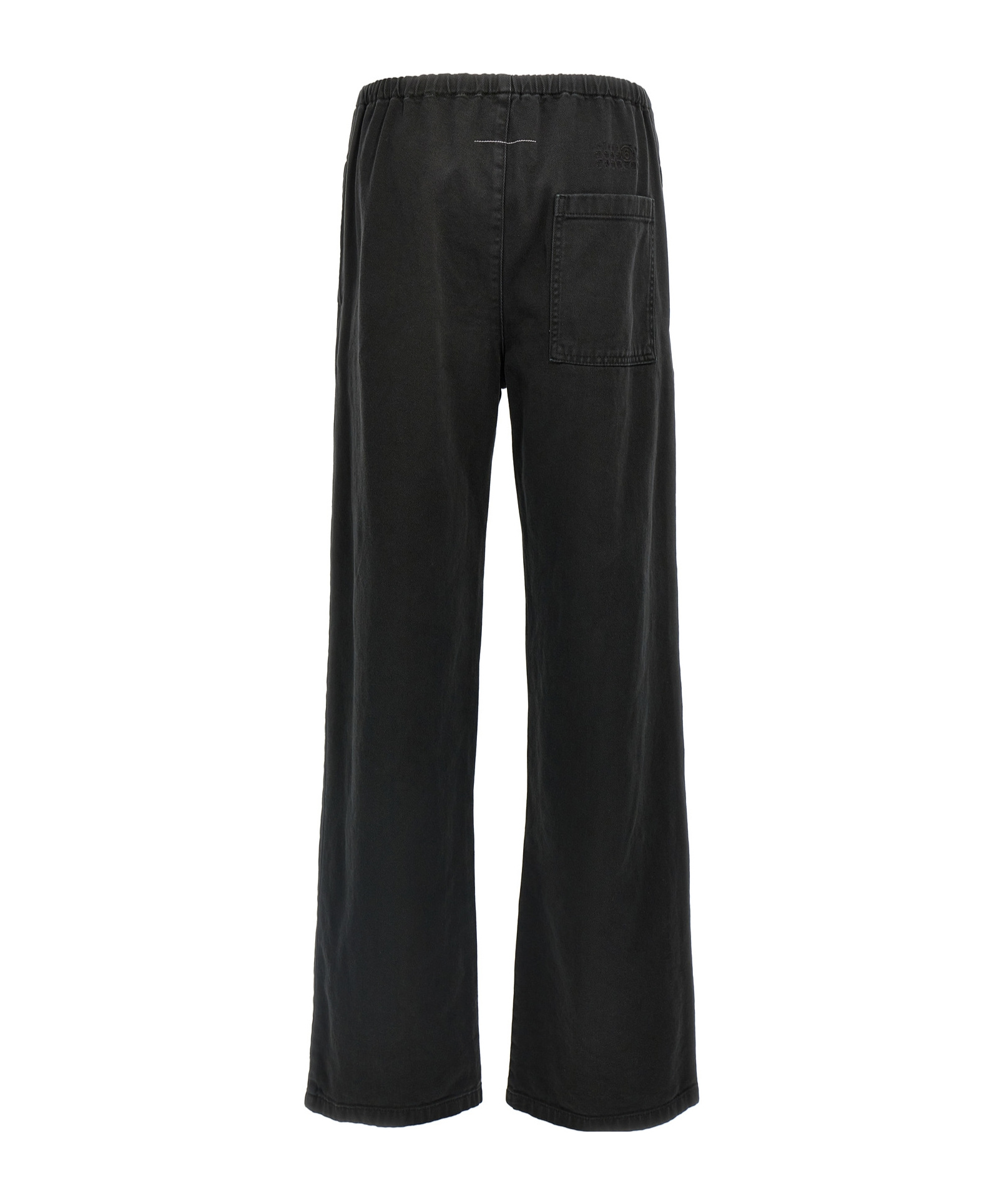 Shop Mm6 Maison Margiela Drawstring-waistband Jeans In Black