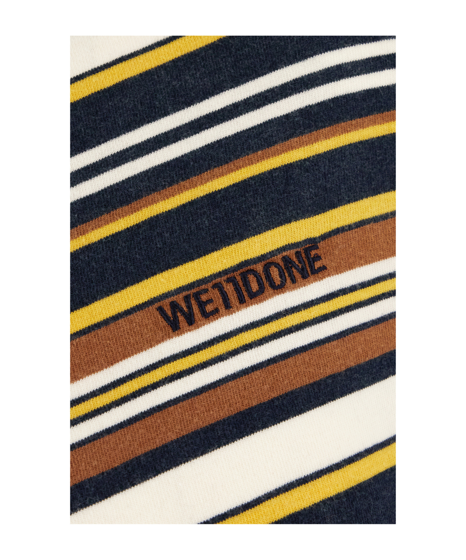 We11 Done Striped Cotton Crew Neck Long Sleeves In Multi