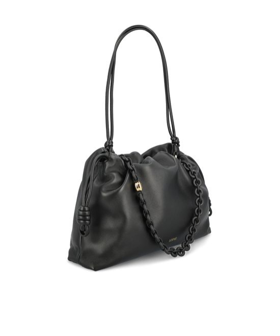 Shop Loewe Large Flamenco Purse In Mellow Nappa Lambskin In Black