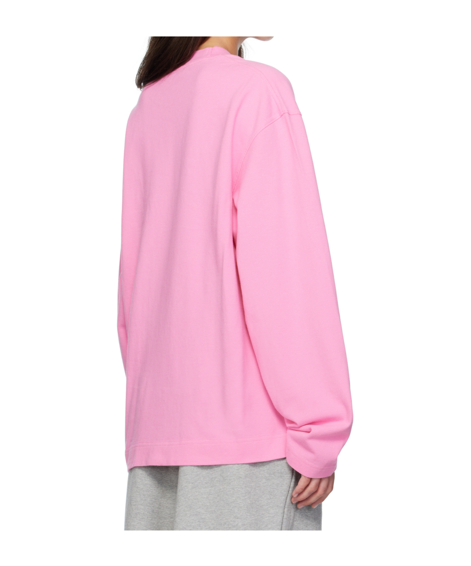 Acne Studios Logo Cotton Jersey T-shirt In Pink