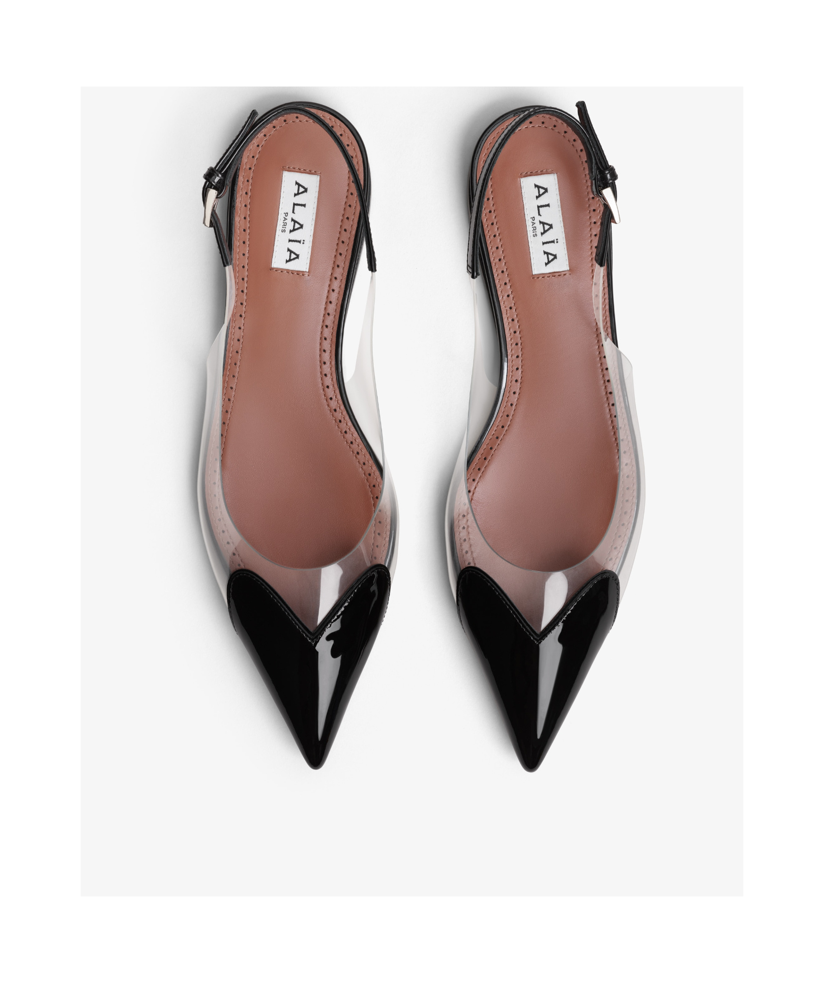 Alaïa Le Cœur Slingback Flats In Black