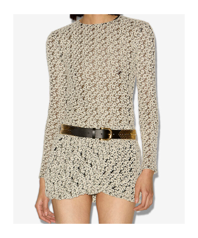 Isabel Marant Soline Embroidered Tulle Top