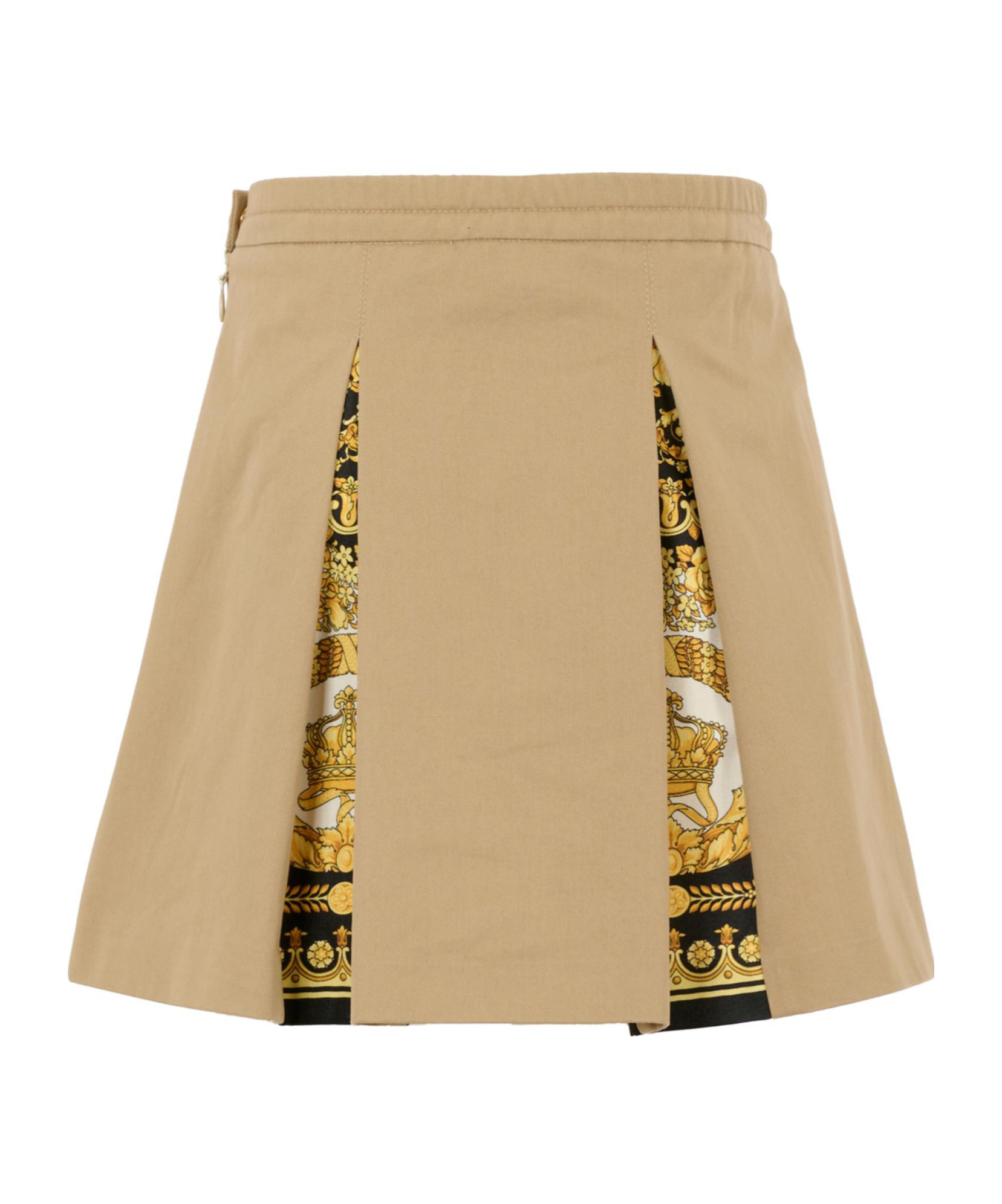 Versace Pleated Panelled Skirt In Blue