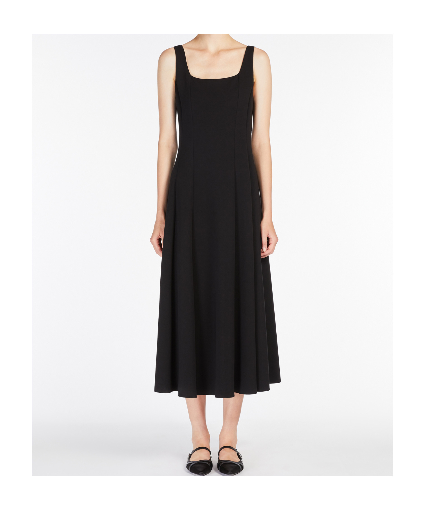Max Mara Strapless Dress In Black