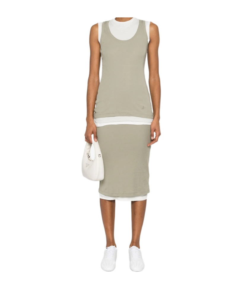 Jil Sander Elastic Waist Skirt In Nude