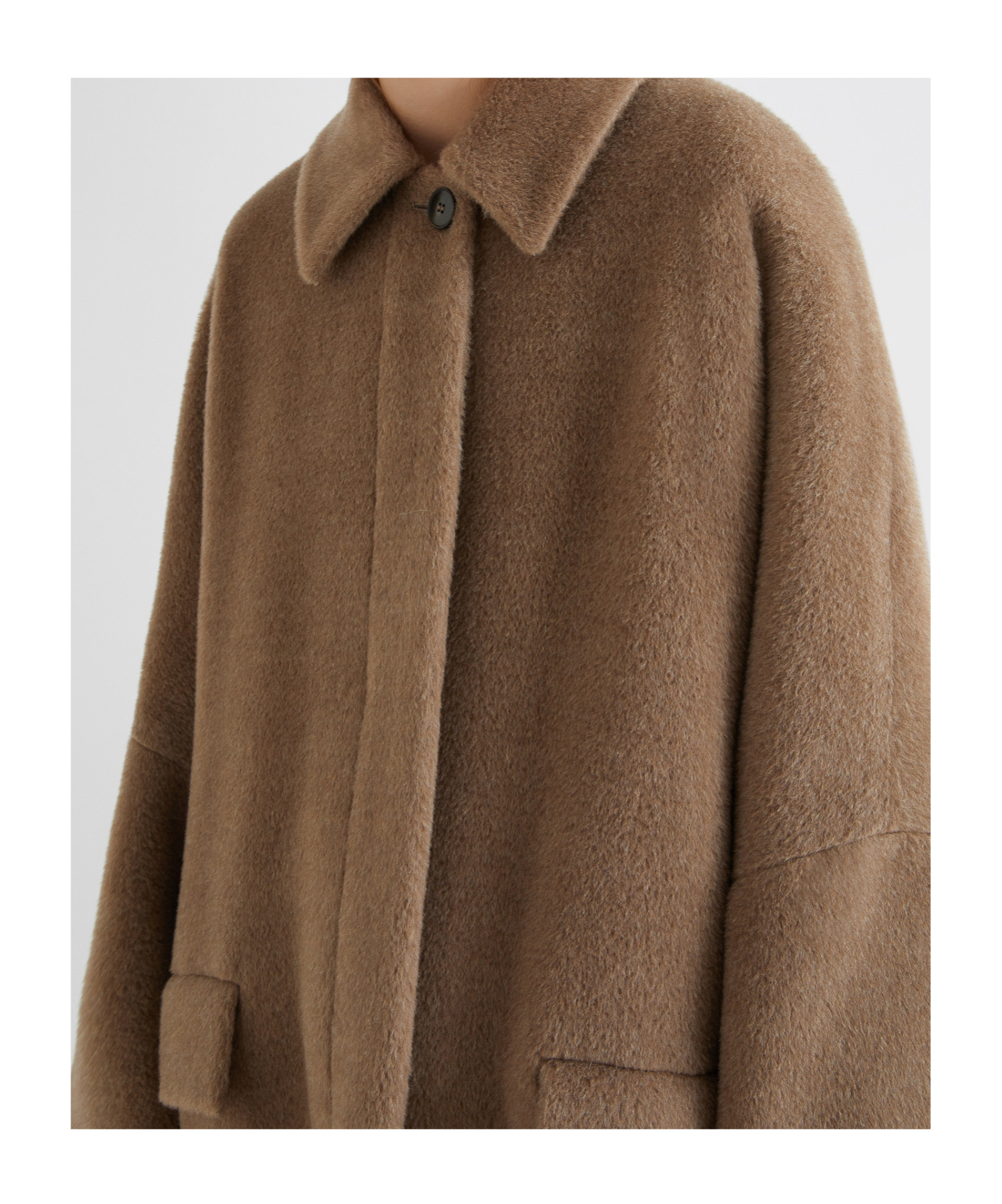Marella Single-breasted Coat In Brown