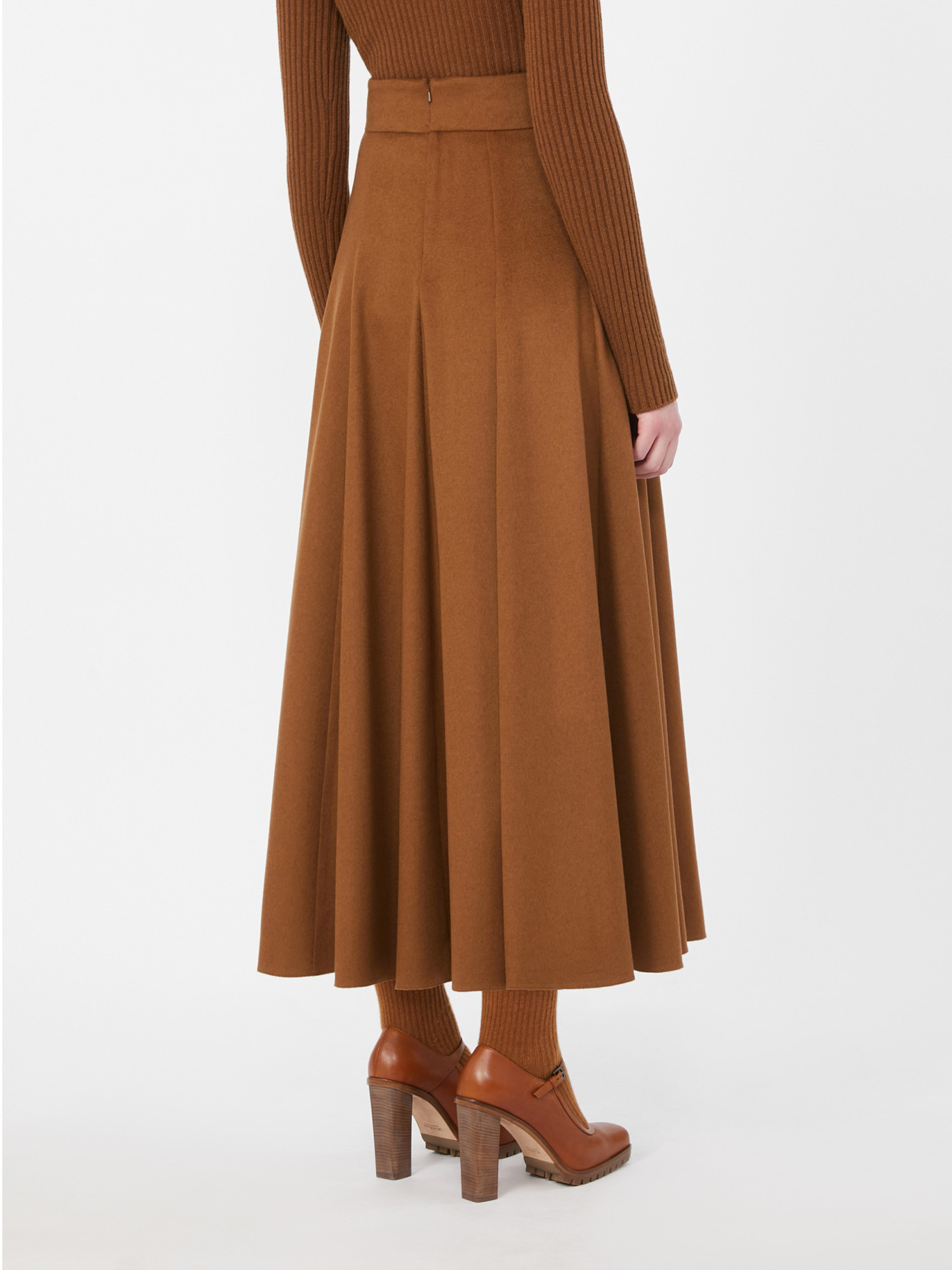 Max Mara A-line Camel Skirt In Brown