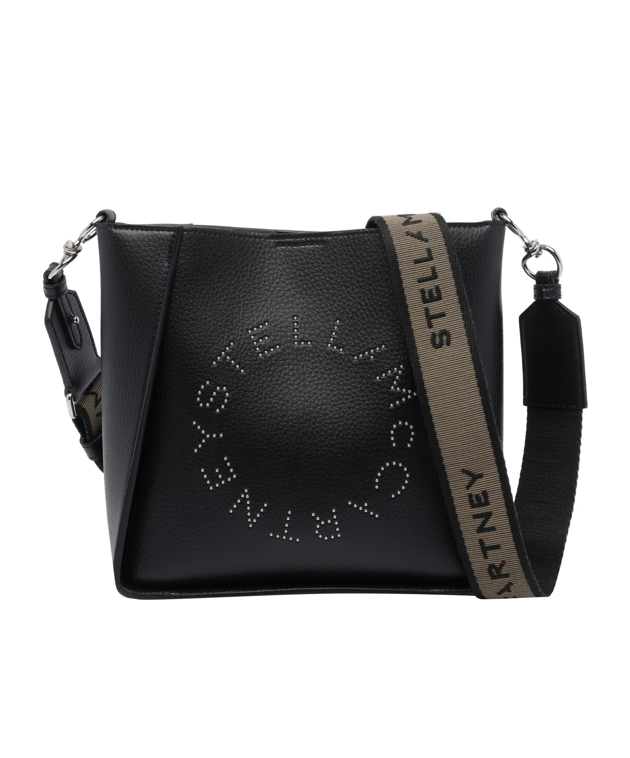 Stella Mccartney Letter Logo Shoulder Bag In Black