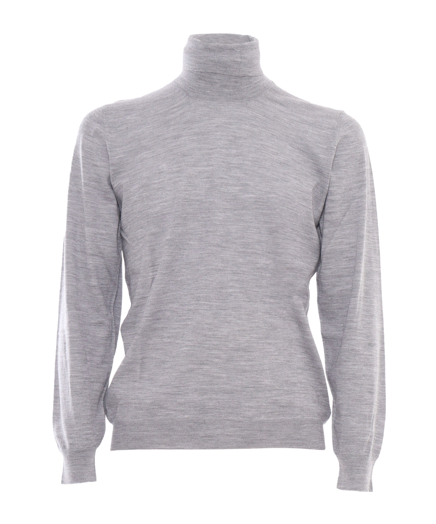 Fedeli Turtle Neck L/s Knitted Sweater Man In Gray