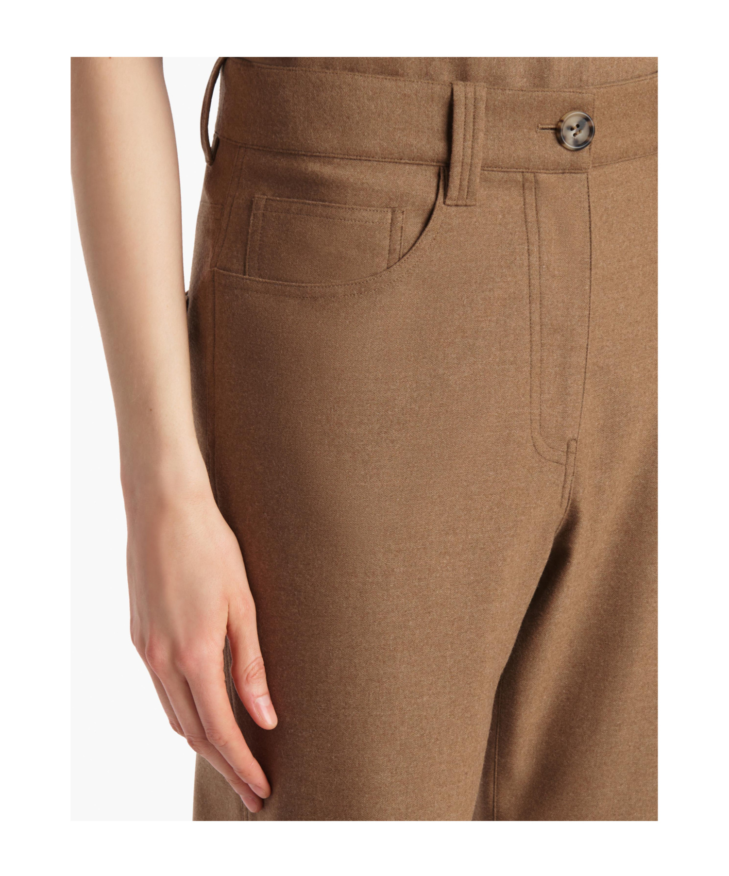 Khaite Belt Loop Casual Pants In Brown