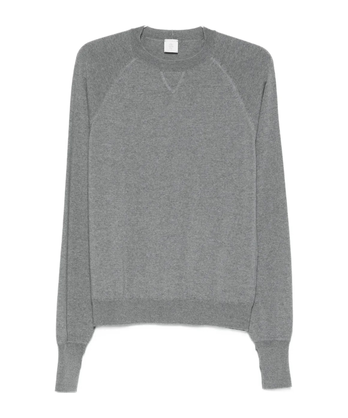 Eleventy Crew Neck Raglan Sleeve Sweater In Gray