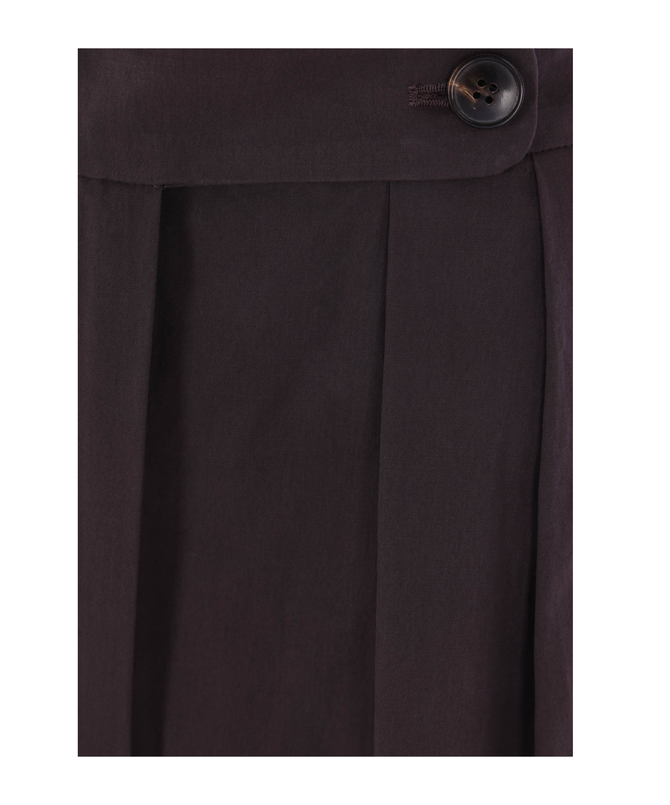 Dries Van Noten Wide Leg Trousers Pleated Design Button Detail In Neutral