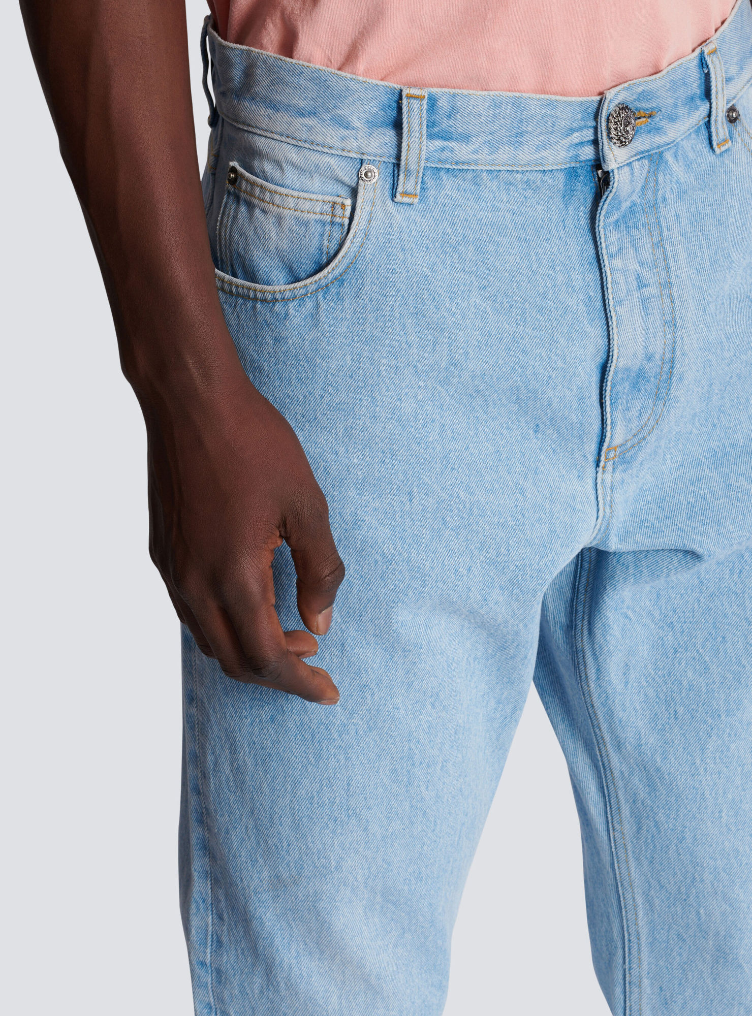 Balmain Mid-rise Straight Jeans In Blue