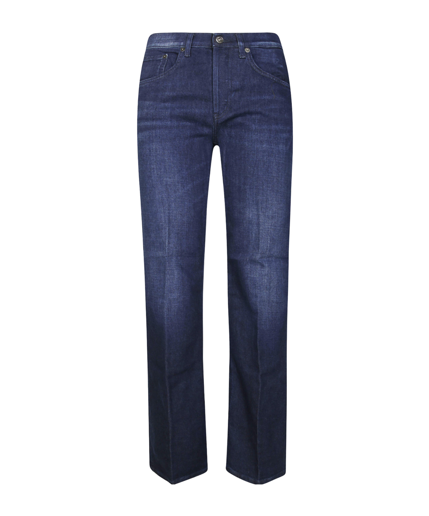 Dondup Denim Trousers With Belt Loops In Blue