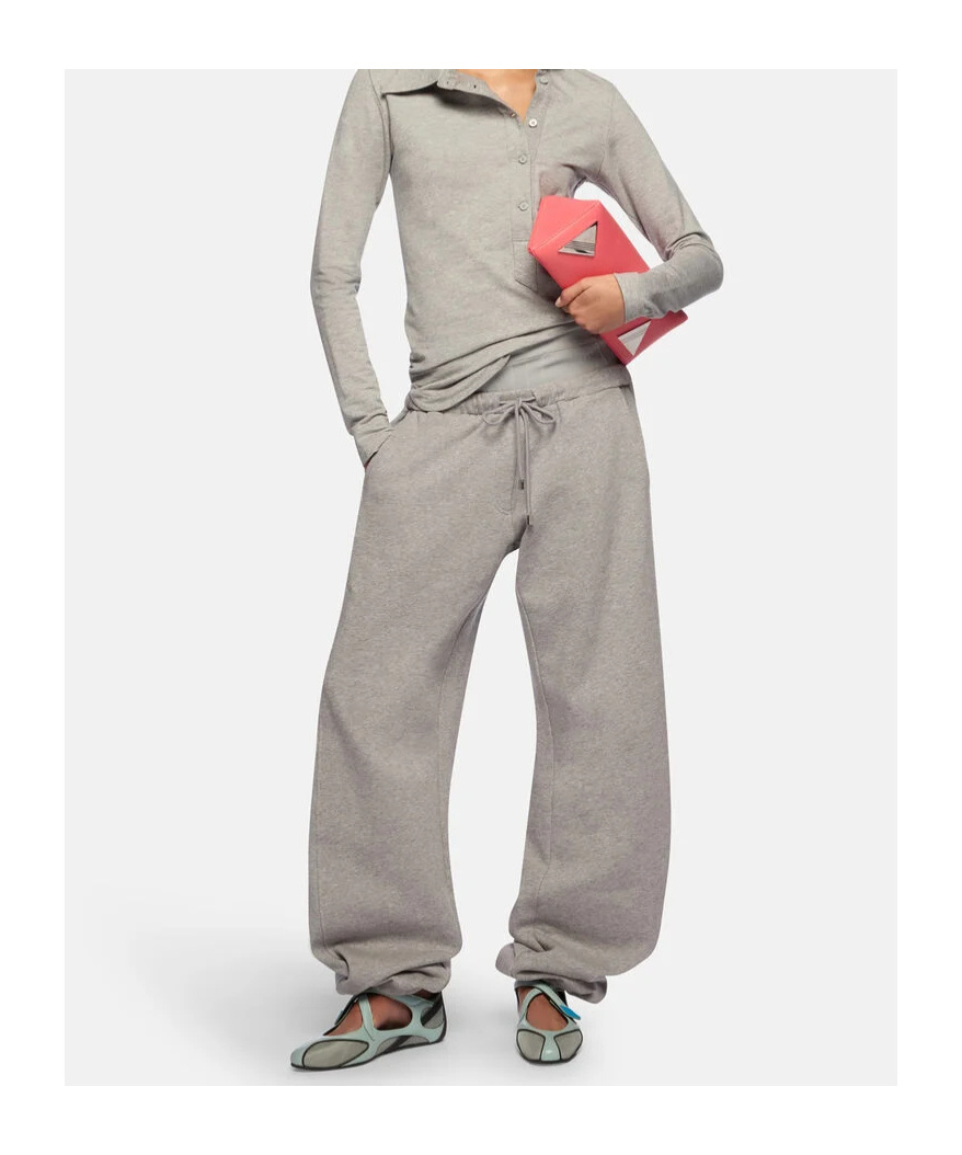 Attico Melange Grey Long Pant In Gray