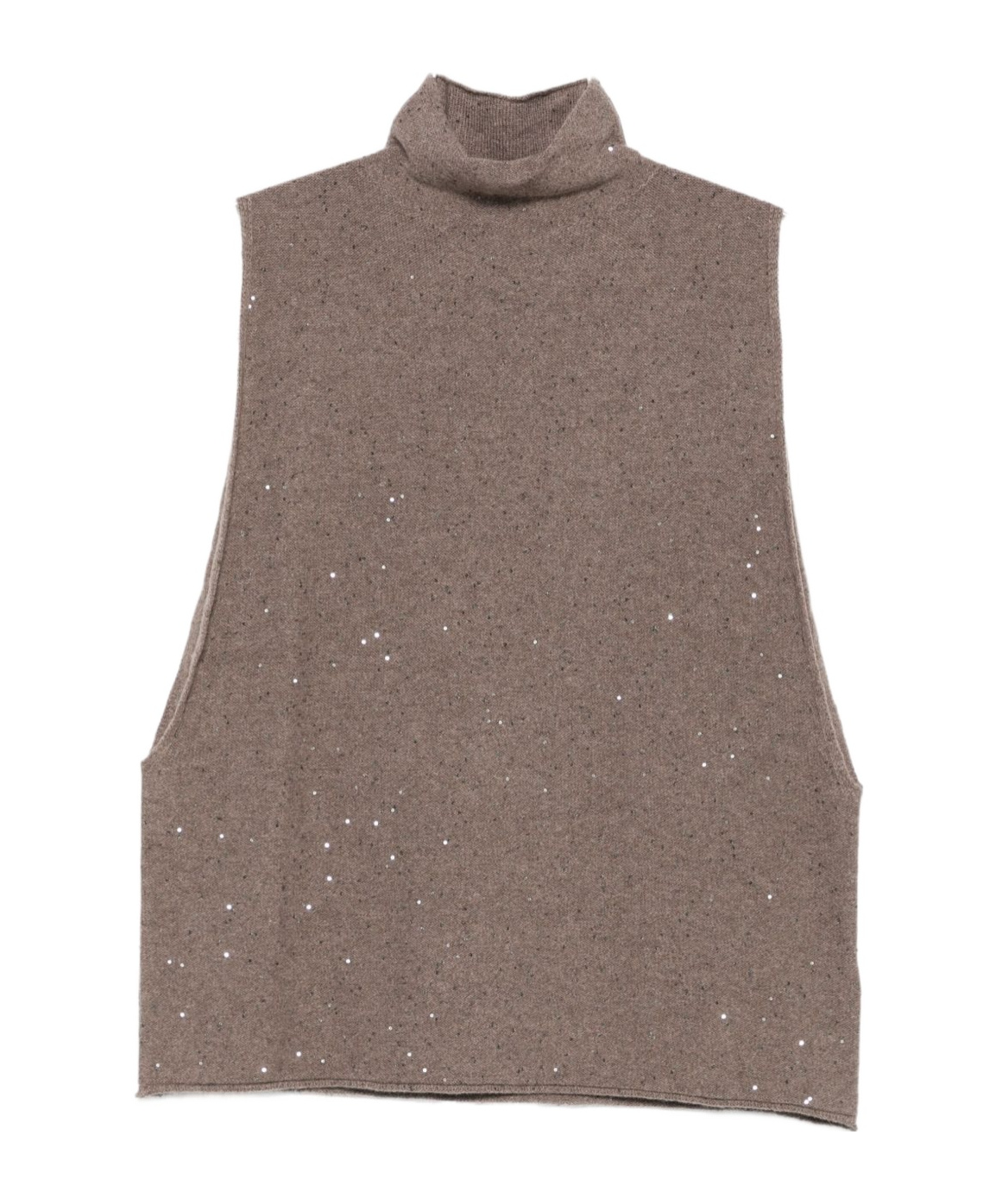 Antonelli Turtleneck Sequin-embellished Top In Brown