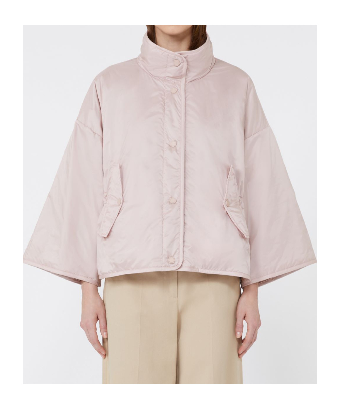Weekend Max Mara Ronco Water Repellent Quilted Reversible Jacket In Pink