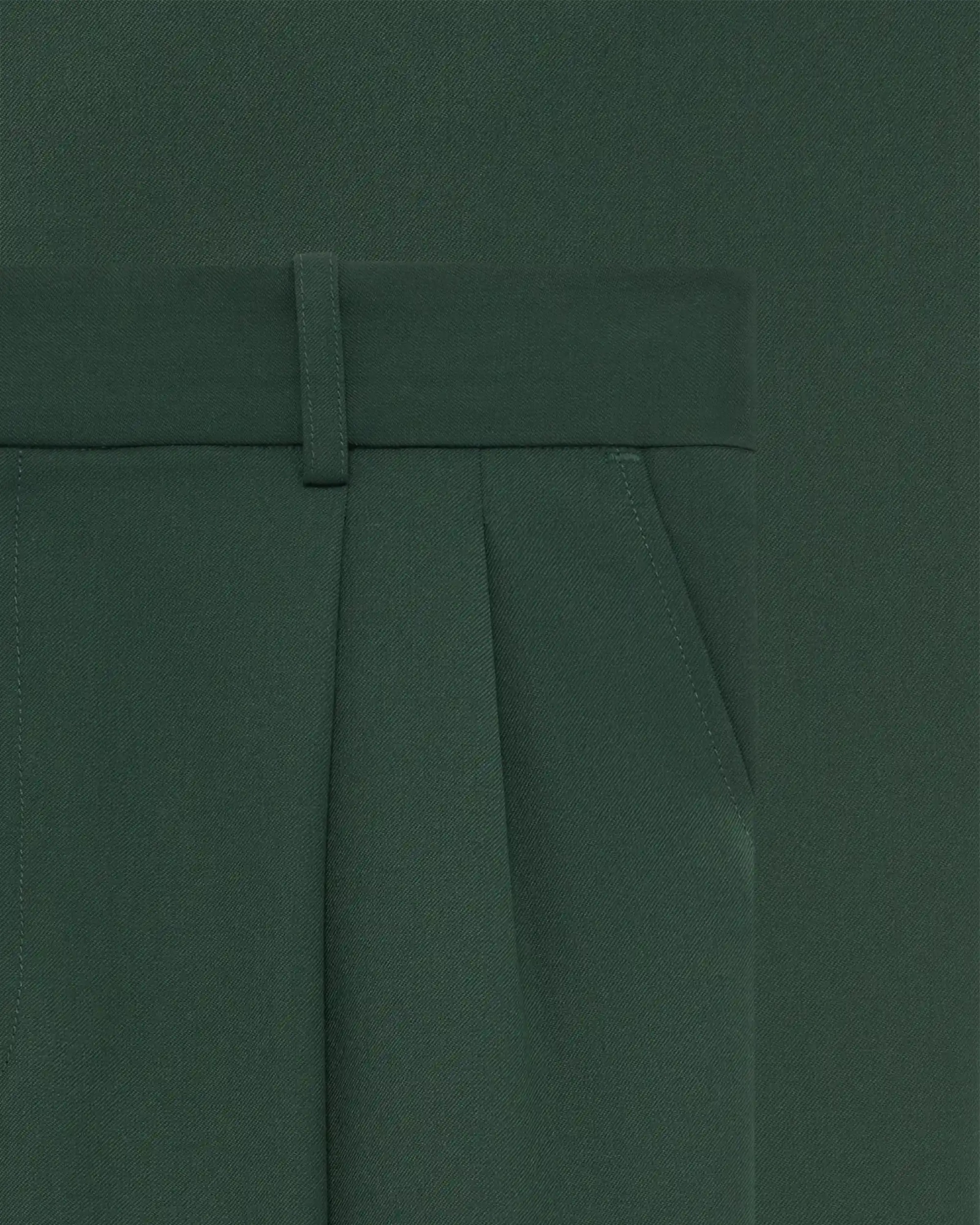 Drôle De Monsieur Straight Leg Cargo Wool Pants With Pleats In Green
