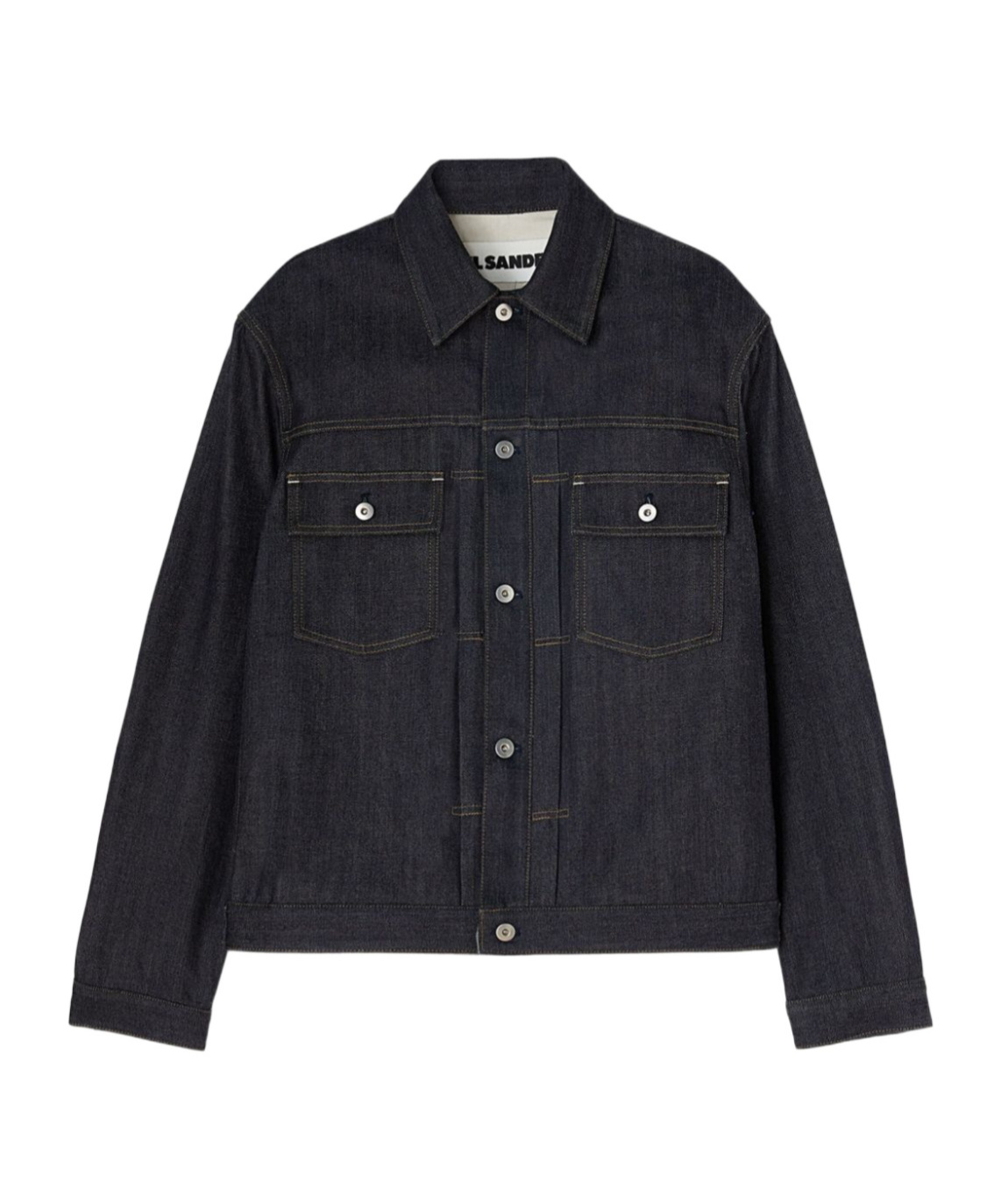 Jil Sander Denim Jacket In Black