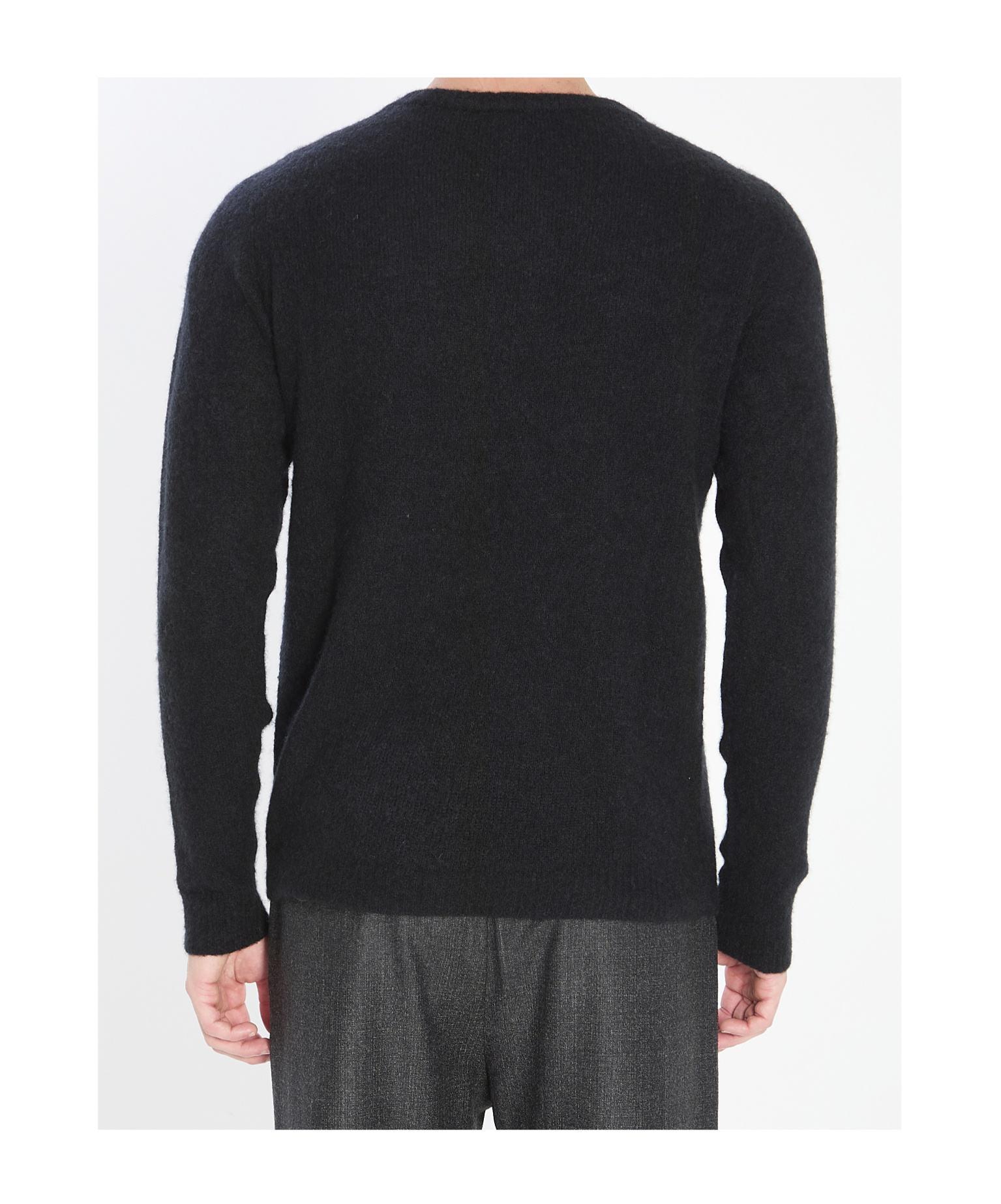 Roberto Collina Crew Neck Long-sleeved Sweater In Black