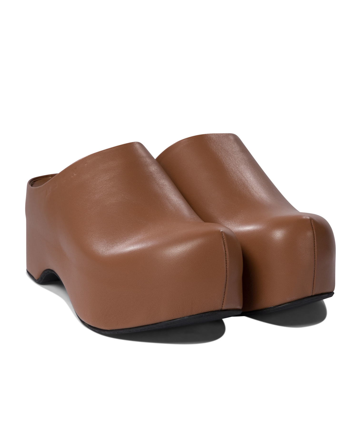 Marni Chunky Platform Sabot Clog In Brown
