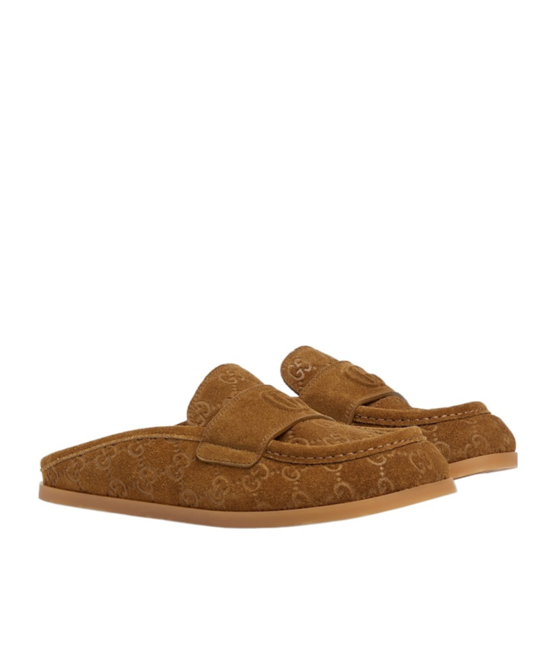 Gucci Double G Muller Shoes In Brown