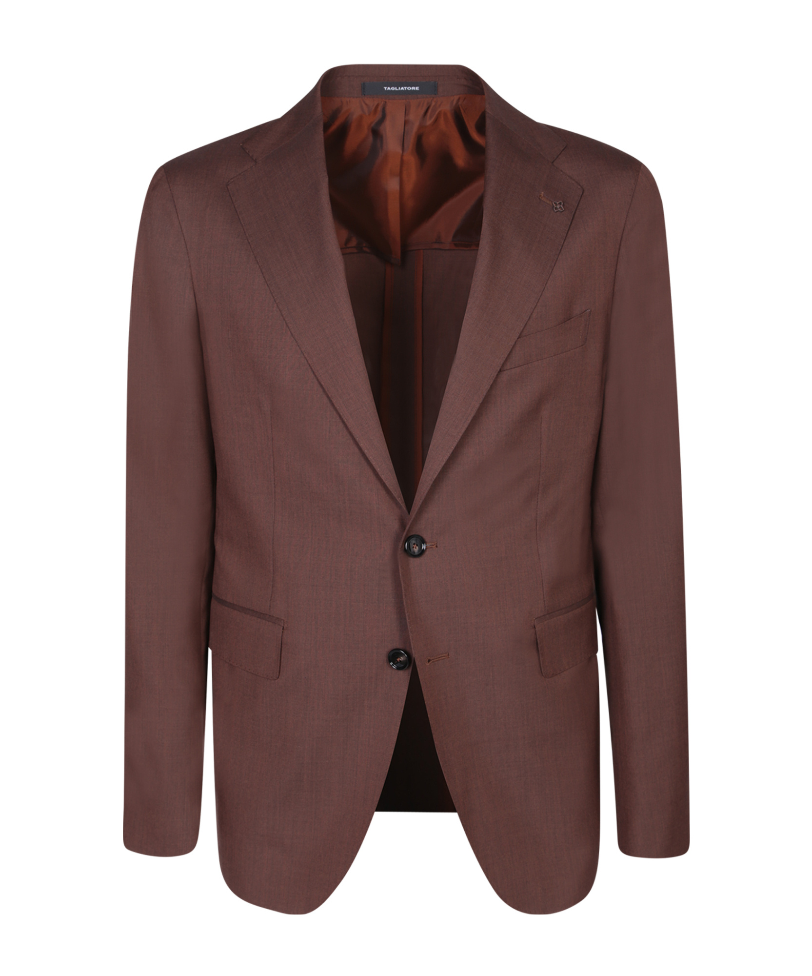 Shop Tagliatore Single-breasted Wool Suit In Red