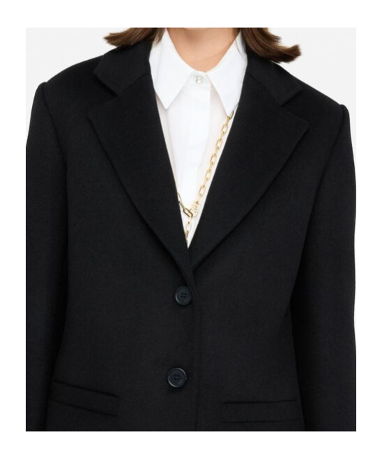 Liu •jo Single-breasted Coat In Black