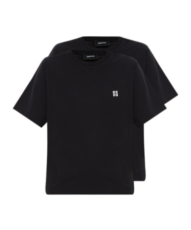 Dsquared2 Short-sleeved T-shirt Two-piece Set In Black