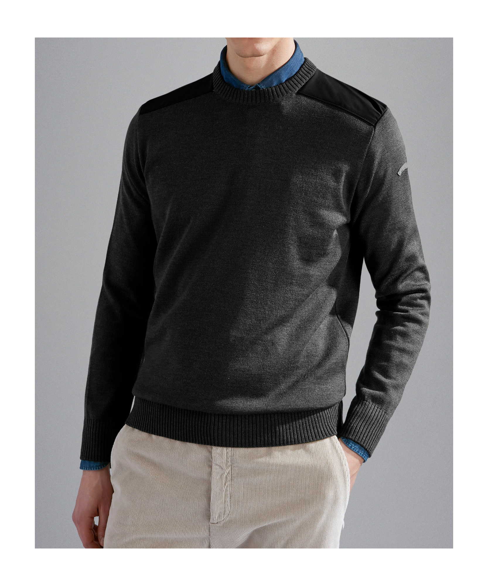 PAUL & SHARK TYPHOON-INSERTS WOOL SWEATER