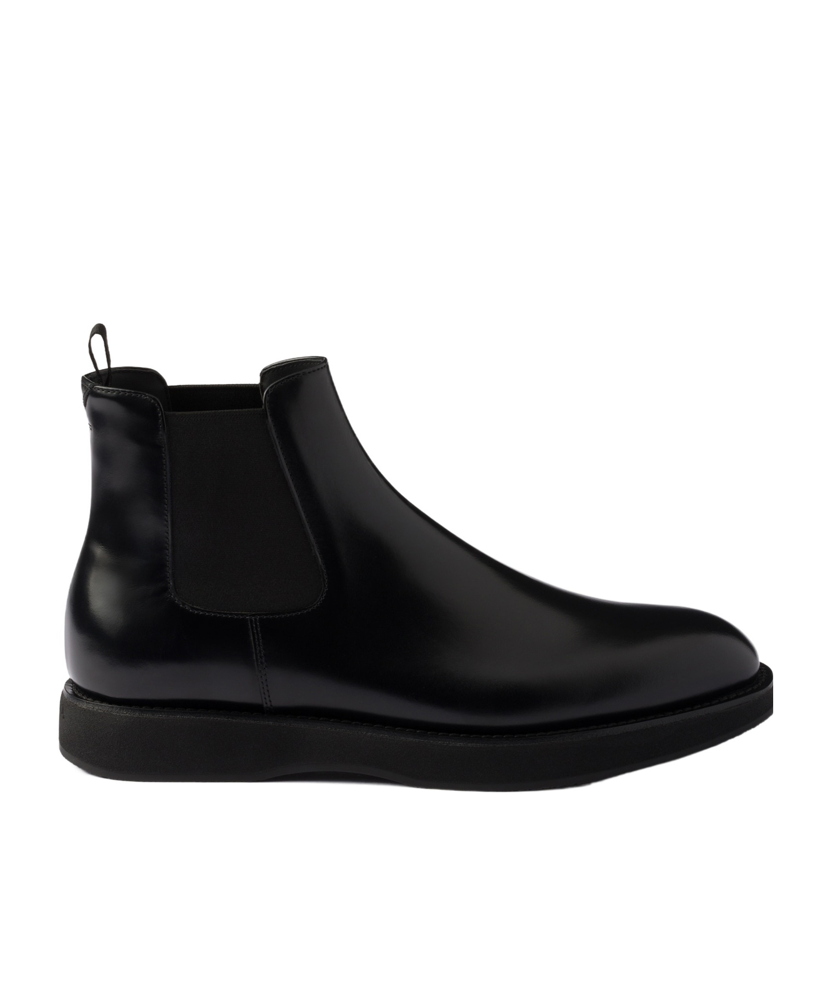 Prada Ankle Boots With Elastic Side Panels In Black