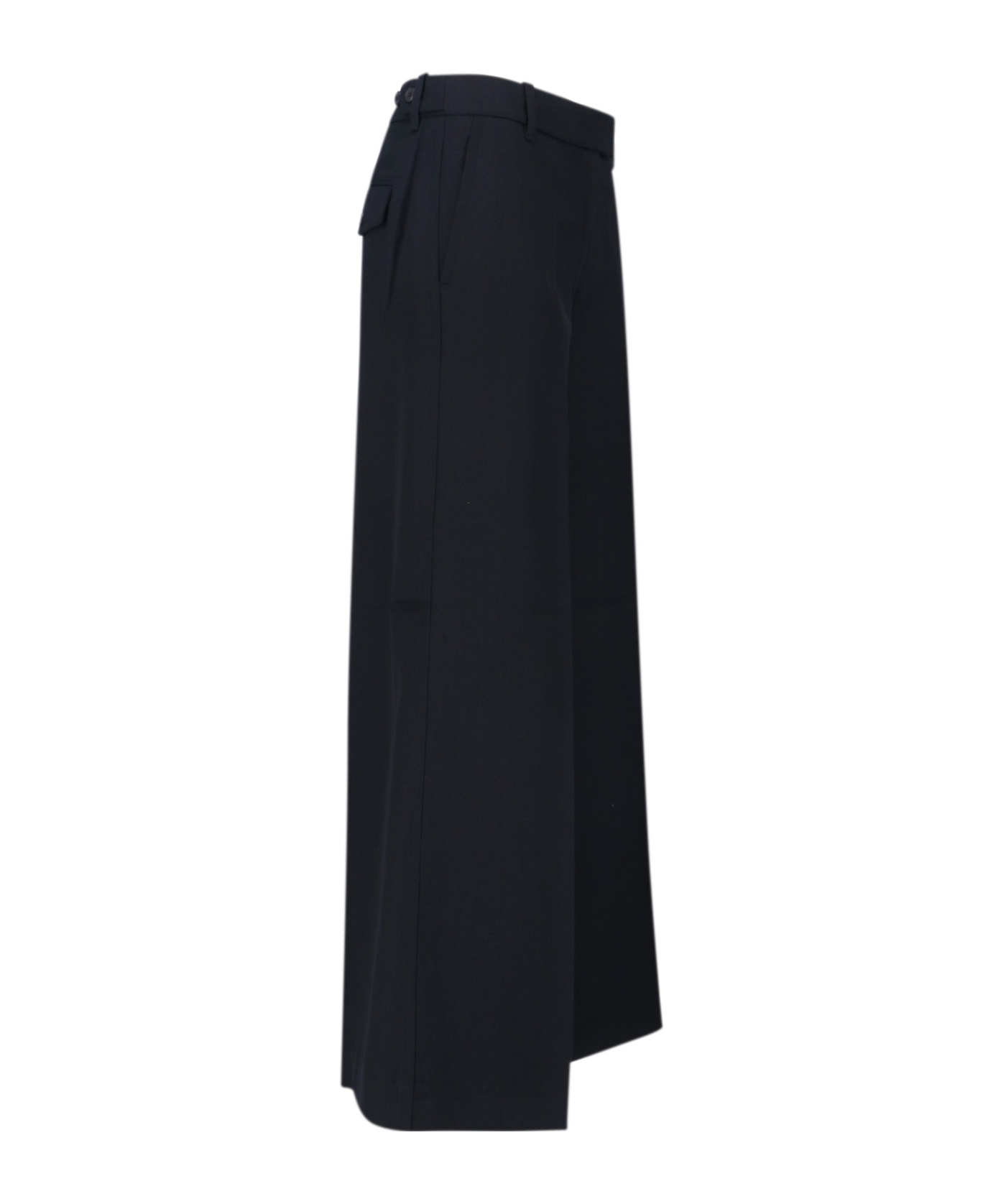 Calvin Klein Wool Blend Pants In Black