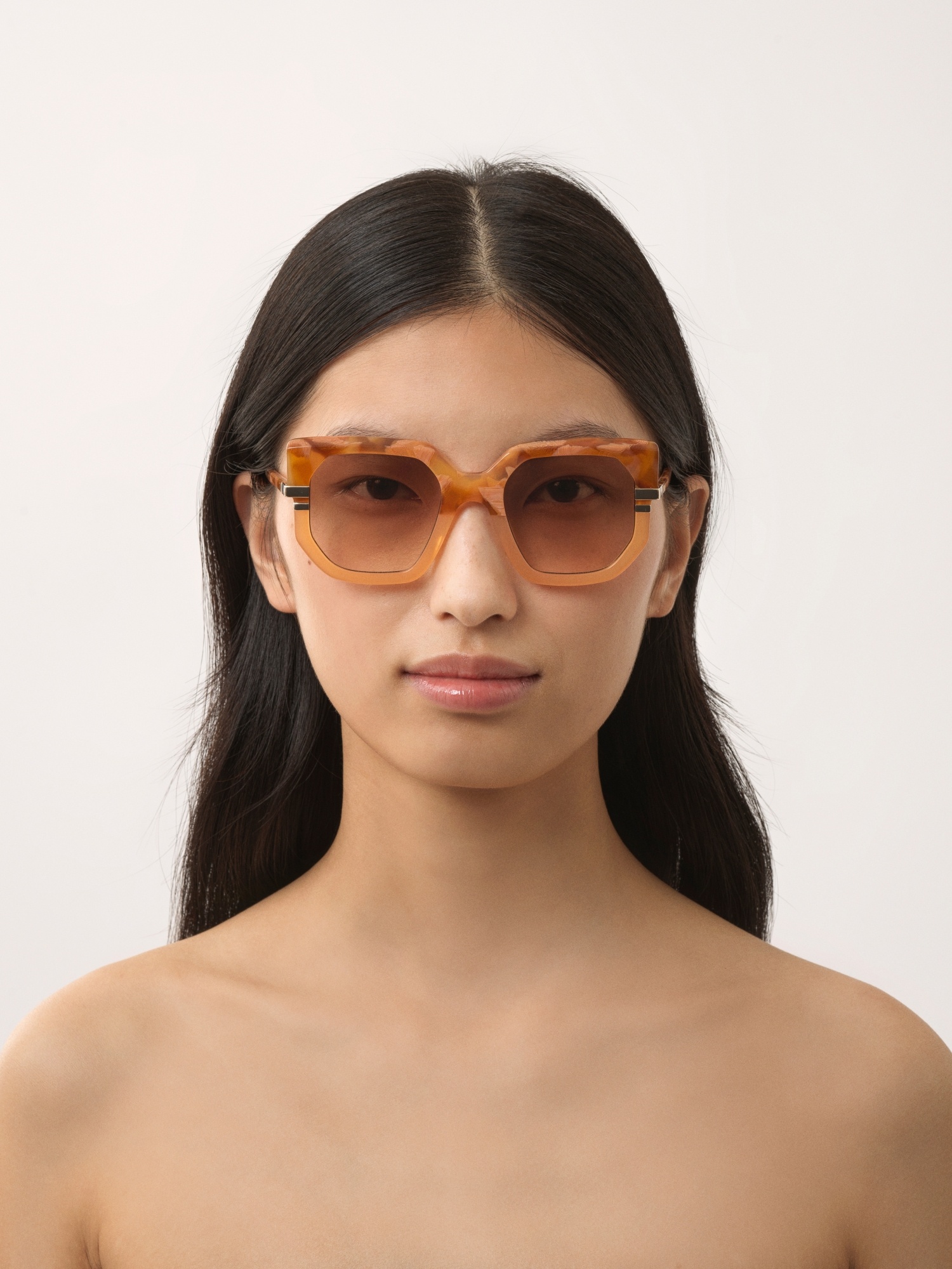 Chloé Womens Ch0240s Square-frame Acetate Sunglasses Brown In Nude