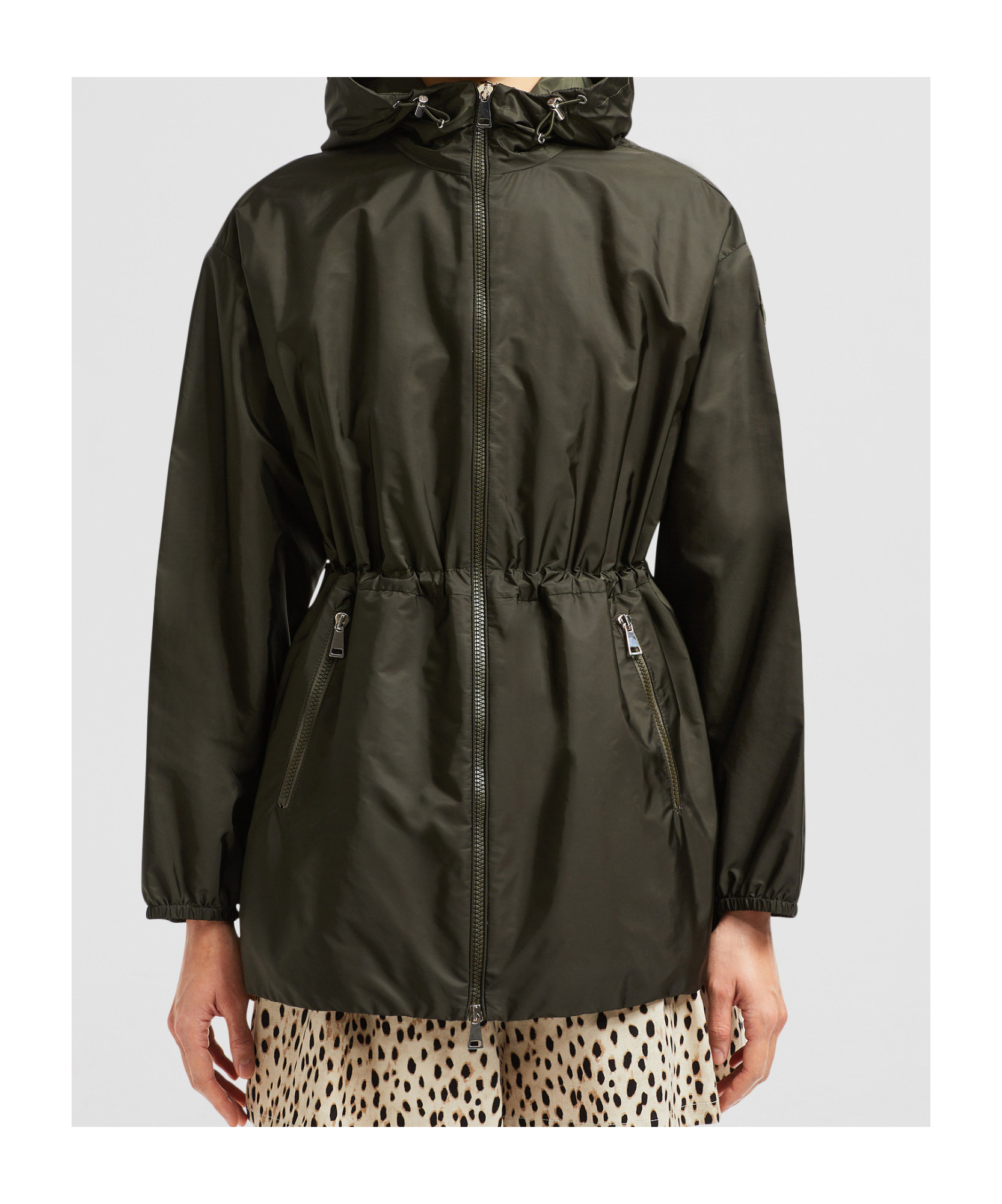 Moncler Hooded Jacket In Green
